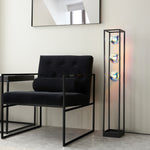 Kinjo Iridescent 3 Sphere Floor Lamp | Matt Black