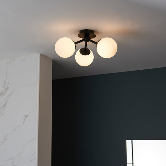 Pulsa Bathroom Ceiling Light | Black | Large