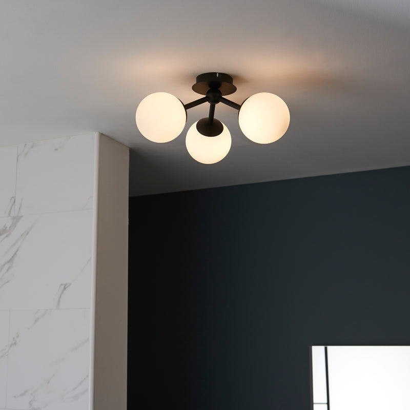 Pulsa Bathroom Ceiling Light | Black | Large