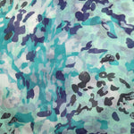 Animal/Camo Print Organic Cotton Scarf | Blue Mix