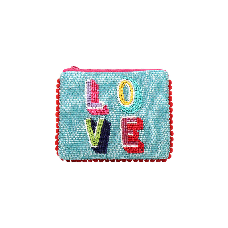 Beaded 'Love' Purse | Multicolour