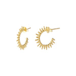 Beaded Hoop Earrings | Valeria | Sterling Silver  & Gold Plated