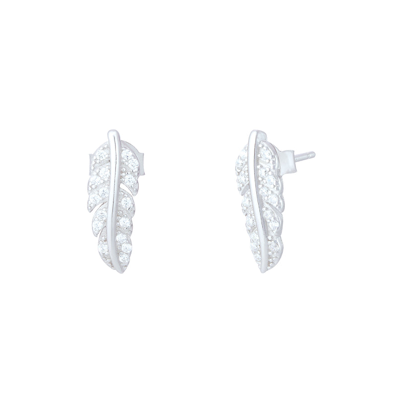 Fran Feather Stud Earrings | Sterling Silver