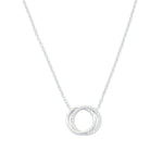 Laura Double Circle Pendant Necklace | Sterling Silver