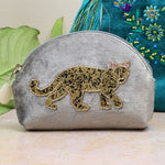 Leopard Beaded Coin Purse | Grey