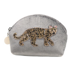 Leopard Beaded Coin Purse | Grey