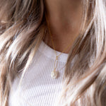 Seraphine Pearl Drop Pendant Necklace | Gold Plated Sterling Silver