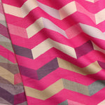 Chevron Jacquard Scarf | Pink Mix