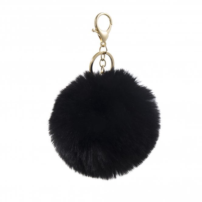 Faux Fur Bag Charm | Black