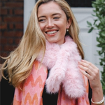 Faux Fur Pull Through Scarf | Pink