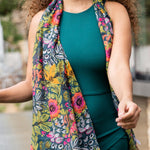 Floral Print Yarn Scarf | Multicolour