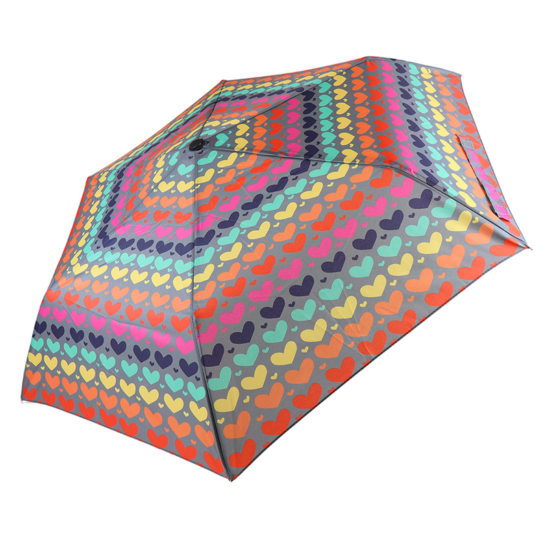 Heart Print Umbrella | Multicolour