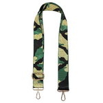 Interchangeable Lurex Camo Bag Strap | Khaki Mix