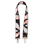 Interchangeable Lurex Camo Bag Strap | Pink Mix