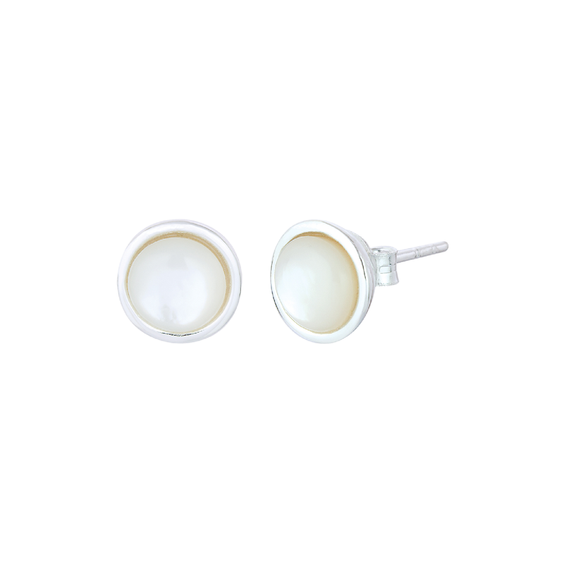 Jemima Pearl Stud Earrings | Sterling Silver