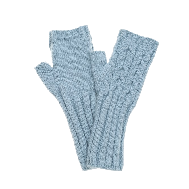 Long Mittens | Ice Blue