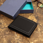 Men's Leather Bifold Wallet | Black