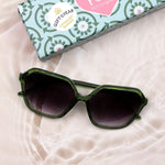 Oversized Hexagonal Sunglasses | Emerald Green