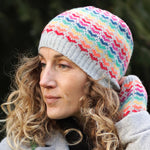 Rainbow Heart Print Beanie | Multicolour