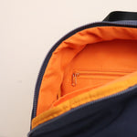 Recycled Polyester Backpack | Navy/Orange