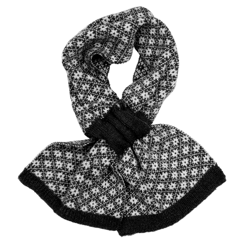 Scandi Floral Pull Through Scarf | Black