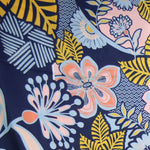 Tropical Print Summer Scarf | Navy Pink Mix