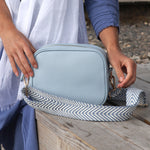 Vegan Leather Camera Bag | Baby Blue