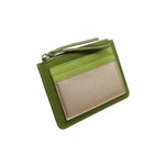 Vegan Leather Card Holder | Lime Green & Silver