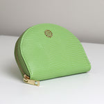 Vegan Leather Half Moon Coin Purse | Apple Green