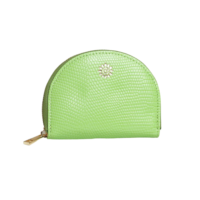 Vegan Leather Half Moon Coin Purse | Apple Green