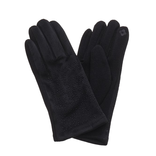 Winter Gloves with Crystals | Black