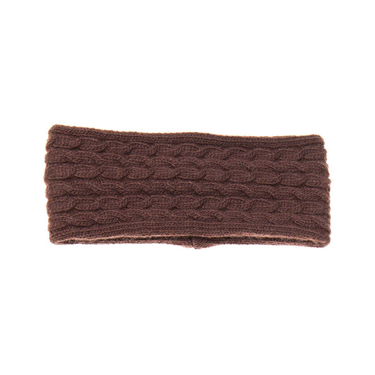 Women's Cable Knit Headband | Cocoa Brown