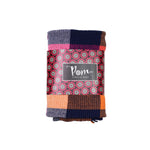 Women's Crinkle Checked Blanket Scarf | Rust/Pink