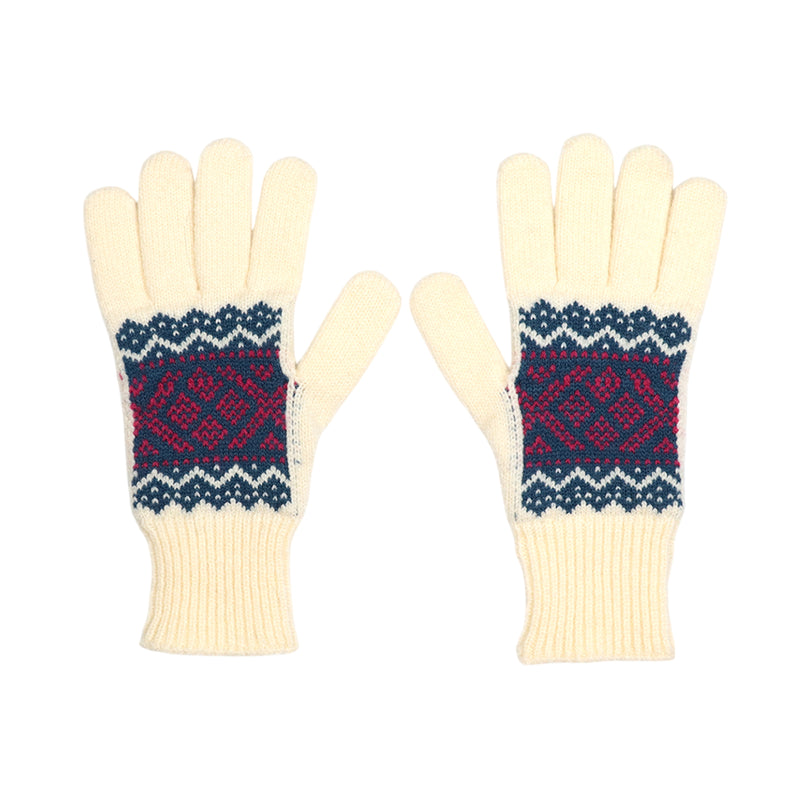 Women's Fairisle Gloves | Cream/Navy