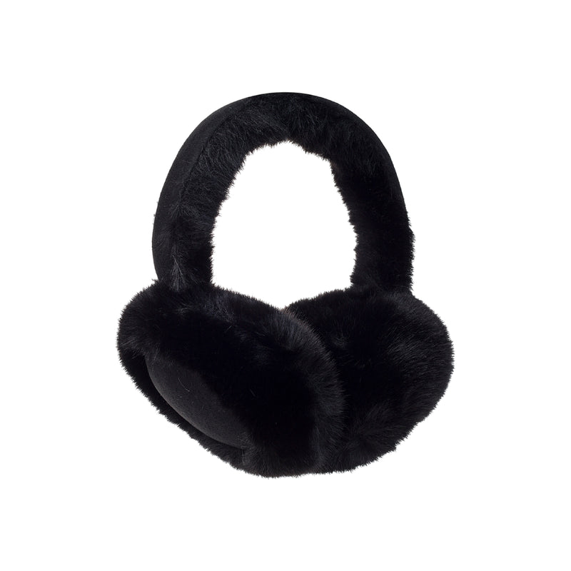 Women's Faux Fur Ear Muffs | Ebony Black