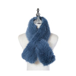Women's Faux Fur Pull Through Scarf | China Blue