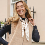 Women's Square Lightweight Scarf | Cream | 70cm