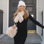 Women's Teddy Handbag with Rope Strap | Linen White