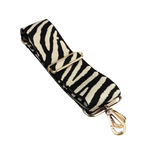 Zebra Print Bag Strap | Black & White