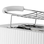 Plissé Long Double Compartment Toaster | White