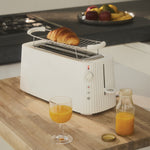 Plissé Long Double Compartment Toaster | White