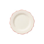Carmine Scalloped Breakfast Plate
