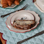 Carmine Scalloped Breakfast Plate