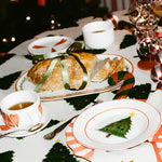 Ceramic Christmas Reindeers Serving Platter