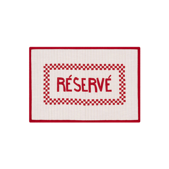 Cotton 'Réservé' Placemat | Red & White