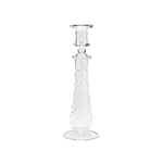 Dioni Taper Candle Holder | Glass | 24cm