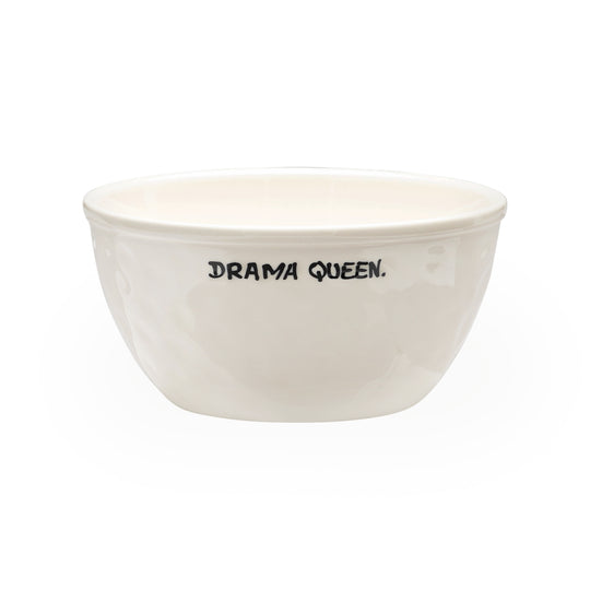 'Drama Queen' Ceramic Bowl | White