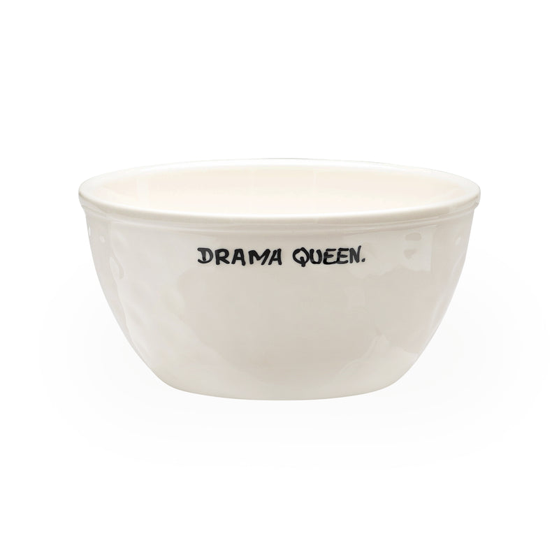 'Drama Queen' Ceramic Bowl | White