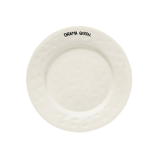 'Drama Queen' Breakfast Plate | White