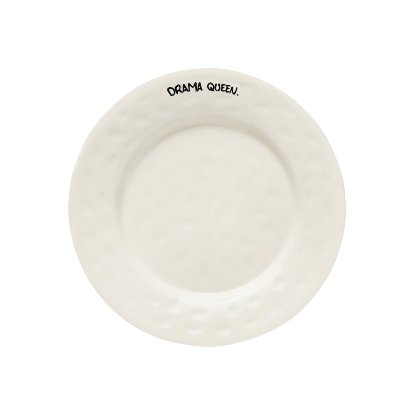 'Drama Queen' Breakfast Plate | White